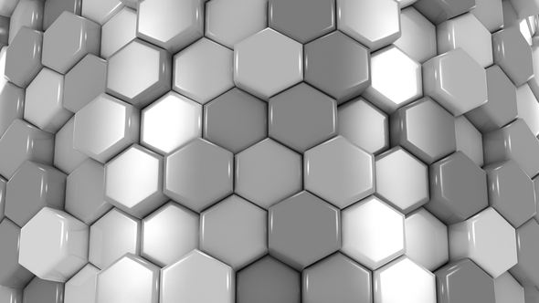 Animated Gray Honeycombs, Motion Graphics | VideoHive