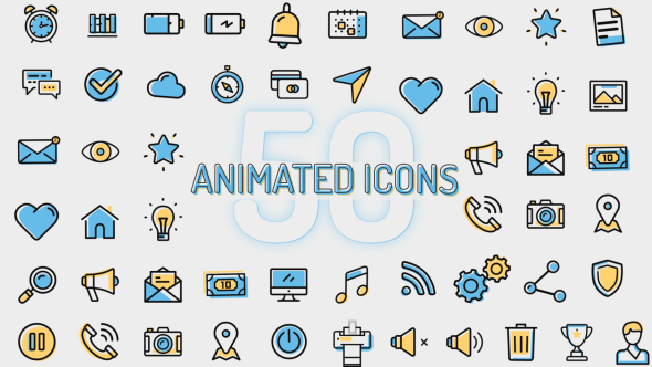 Flat Animated Icons - VideoHive 19441083