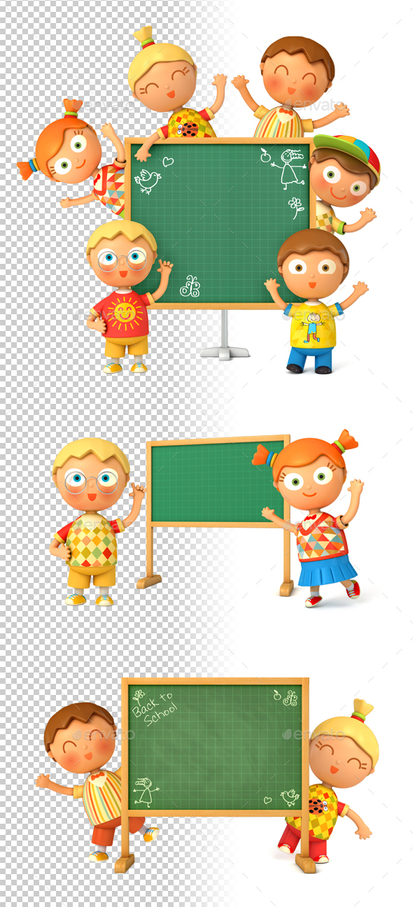Back to School - Characters 3D Renders