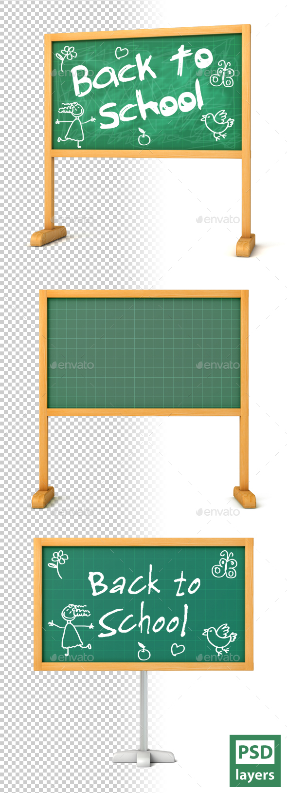 Blackboard - Objects 3D Renders