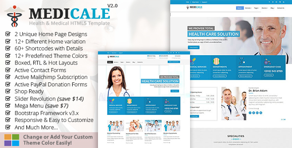 Medicale Dentist Clinic - ThemeForest 19001225