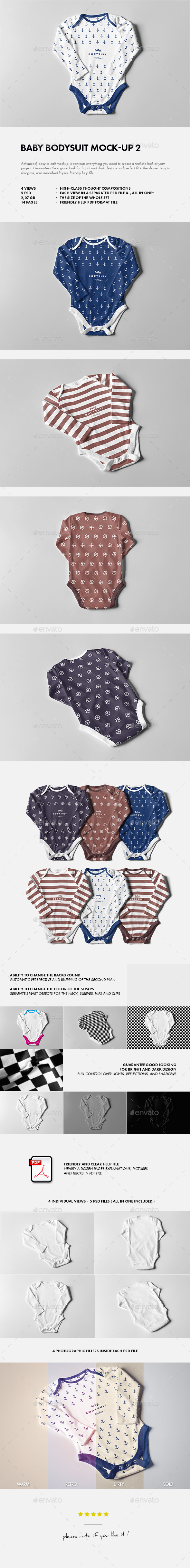 Baby Bodysuit Mock-up 2 - Miscellaneous Apparel