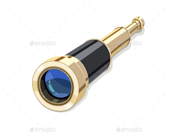 Vintage Spyglass for Marine Travel - Man-made Objects Objects
