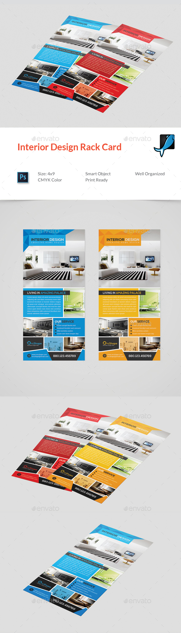 Interior Rack Card DL Flyer - Corporate Flyers