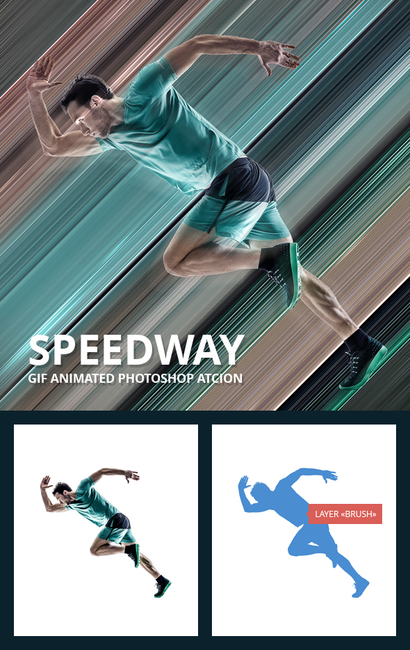 Speedway Gif Animated Photoshop Action - Photo Effects Actions