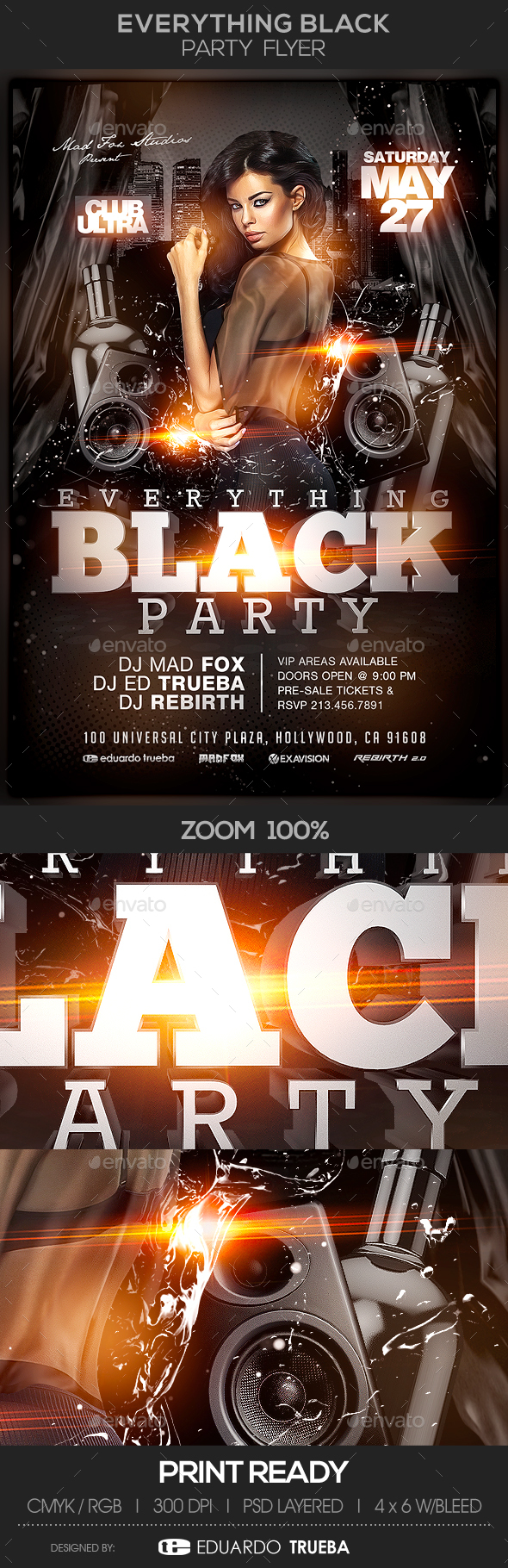 Everything Black Party Flyer - Events Flyers