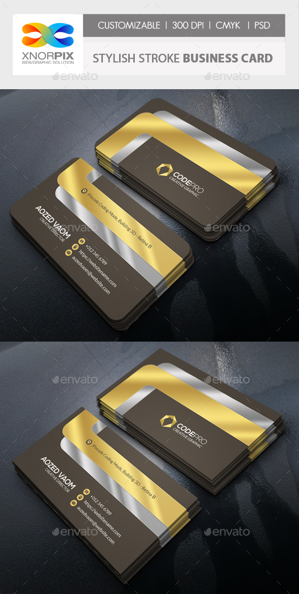 Stylish Stroke Business Card