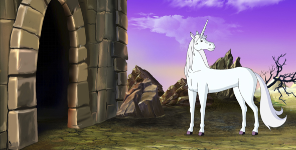 Fairy Tale Unicorn goes to the Castle UHD alt