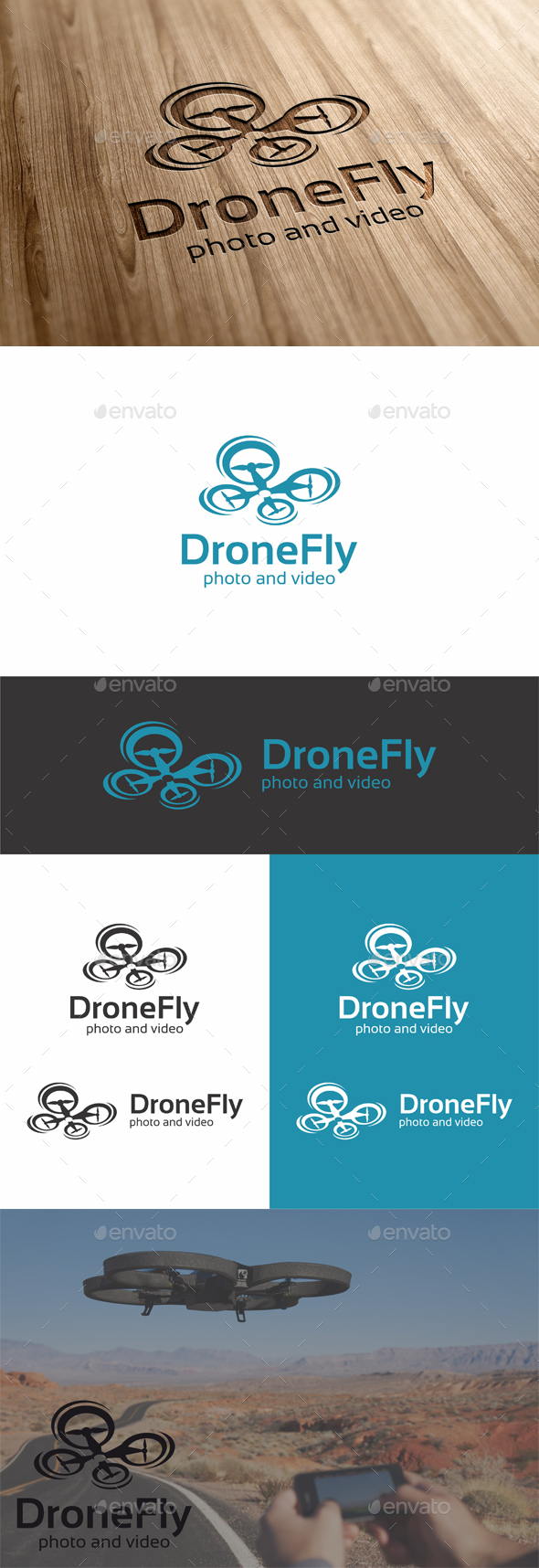 Drone Flight - Objects Logo Templates