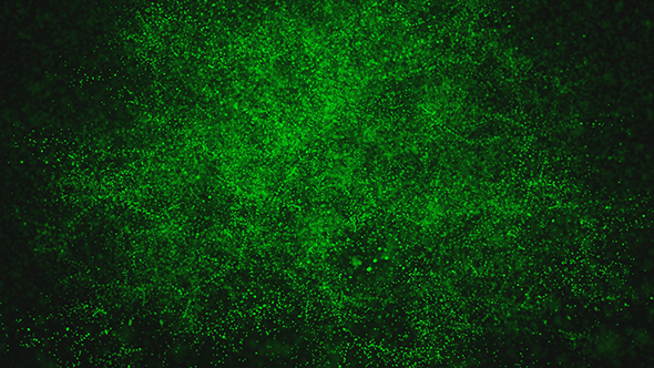 Green Alien Spongy Particles Background