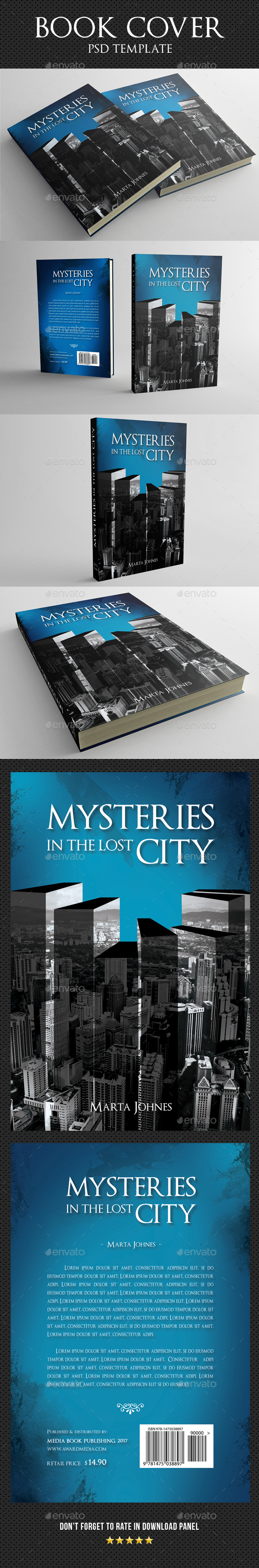 Book Cover Template 34 - Miscellaneous Print Templates
