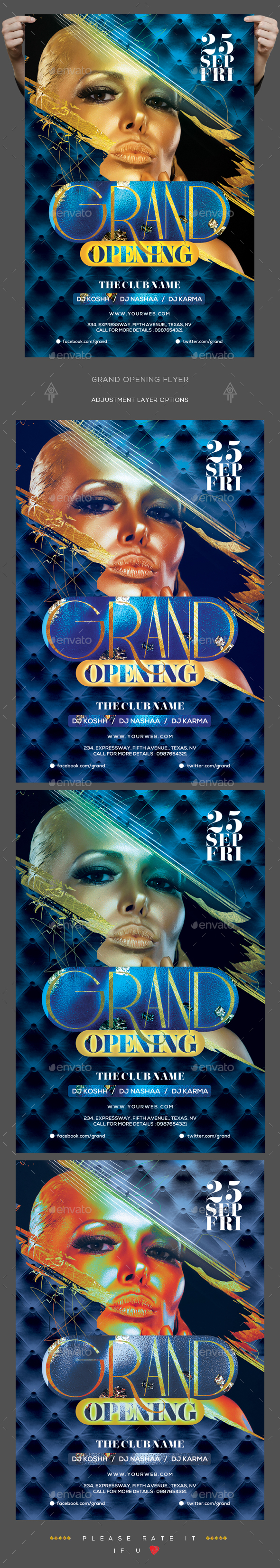 Grand Opening Flyer - Clubs & Parties Events