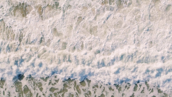 Aerial View Seascape with Waves