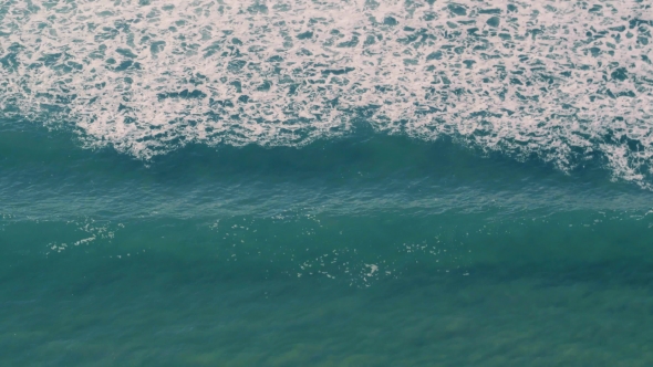 Aerial View Seascape with Waves