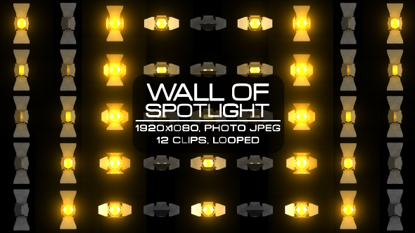 Wall of Spotlight VJ Kit