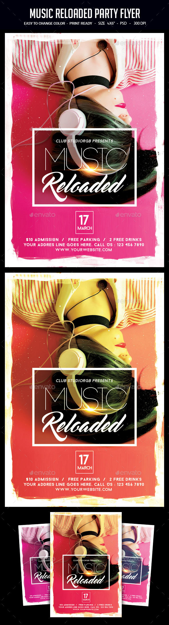 Music Reloaded Party Flyer - Clubs & Parties Events