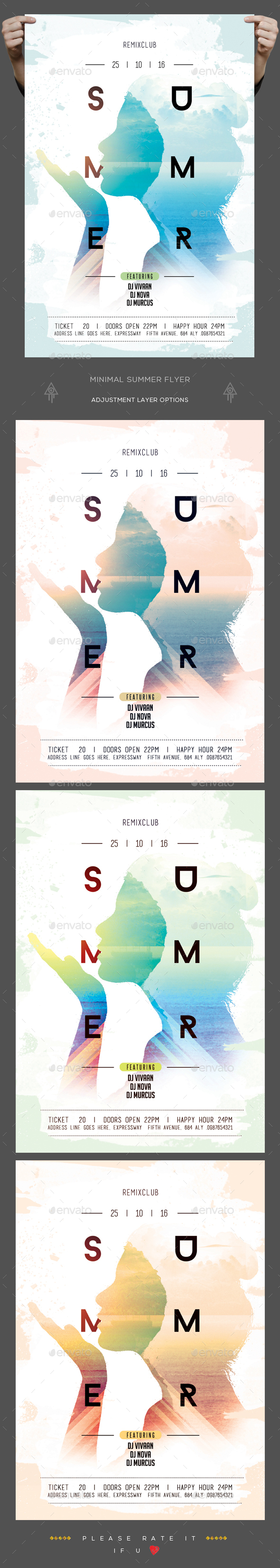 Minimal Summer Flyer - Clubs & Parties Events