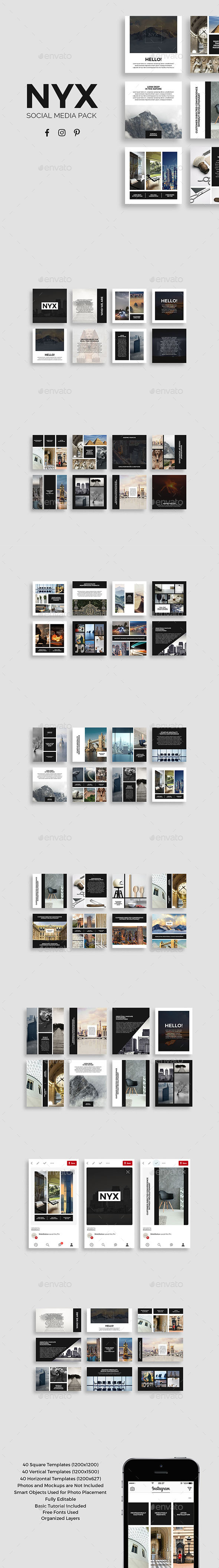 Nyx Social Media Pack - Social Media Web Elements