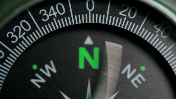 Moving the Arrow of the Revolving Compass, Stock Footage | VideoHive