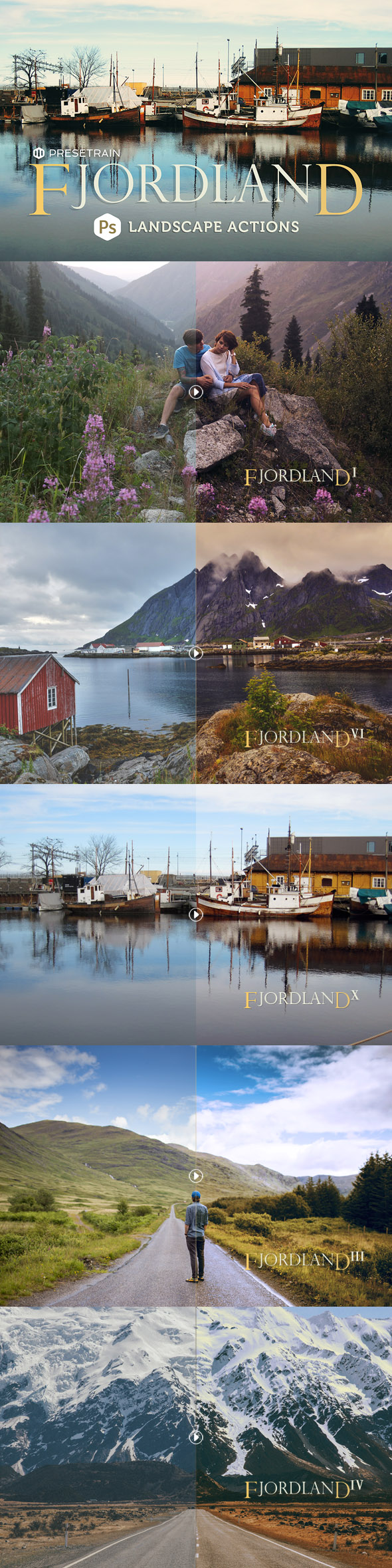 Fjordland Landscape Photoshop Actions - Photo Effects Actions