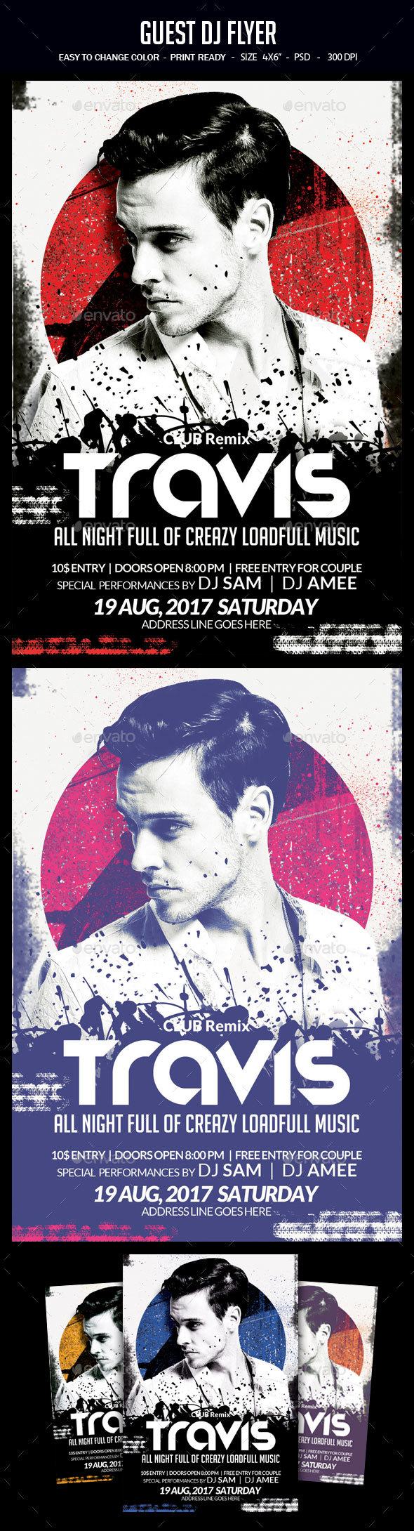 Guest DJ Flyer - Clubs & Parties Events