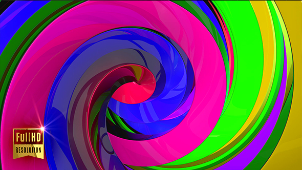 3D Colorful Swirls Background