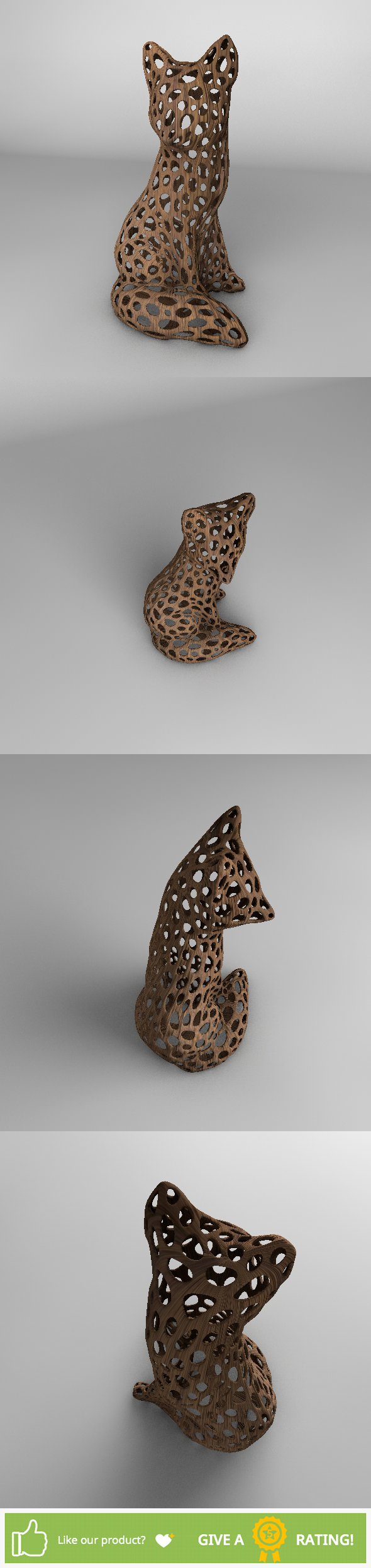 Wood Fox Voronoi - 3Docean 19486558