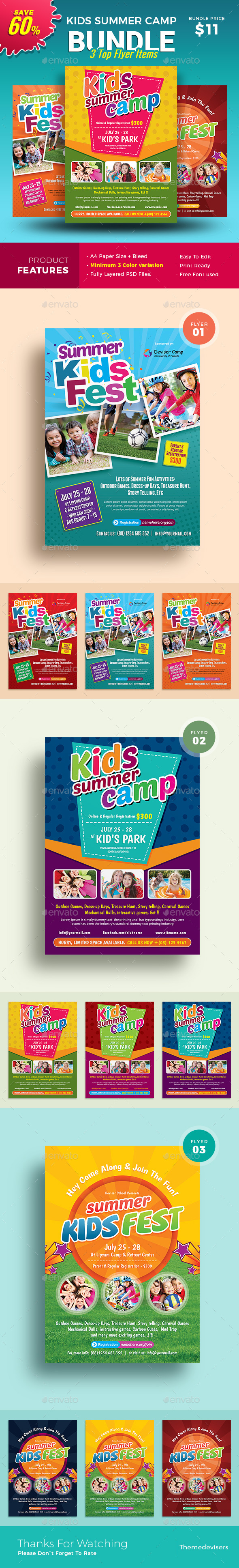 Kids Summer Camp Flyer - Corporate Flyers