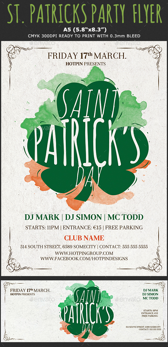 Saint Patricks Party Flyer Template - Events Flyers