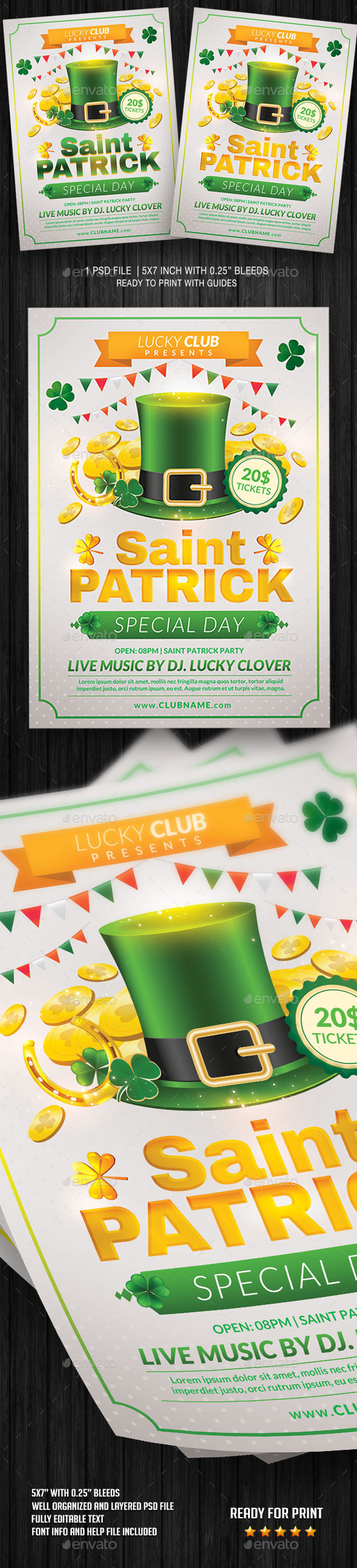 Saint Patrick Flyer Template - Flyers Print Templates