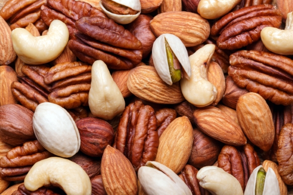 Background Texture of Assorted Mixed Nuts alt