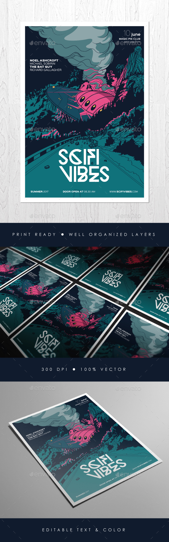 Sci Fi Vibes Flyer - Events Flyers