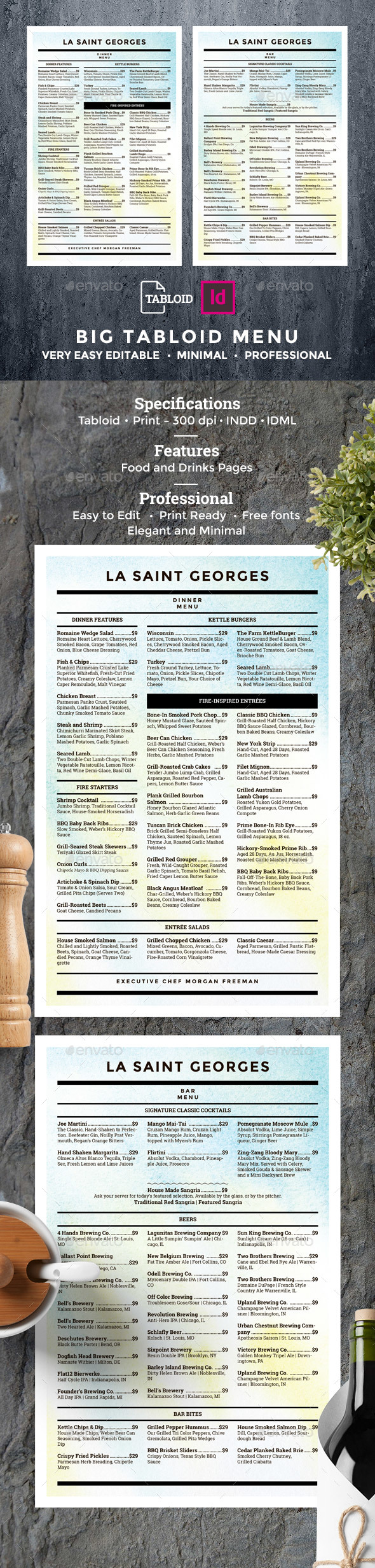 Restaurant Menu - Food Menus Print Templates