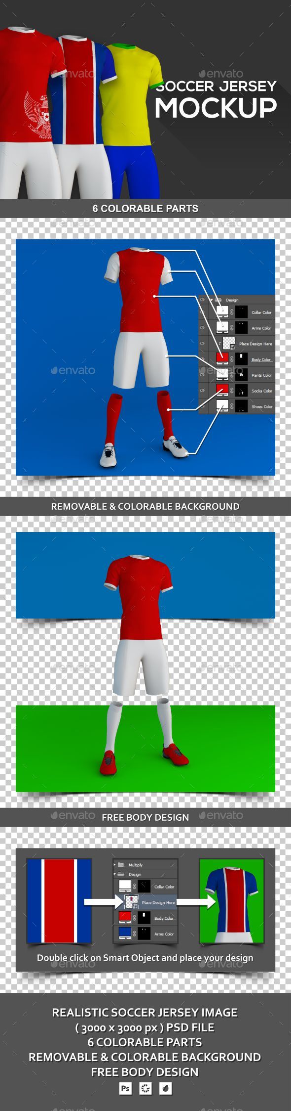 Soccer Jersey Mockup - Miscellaneous Apparel