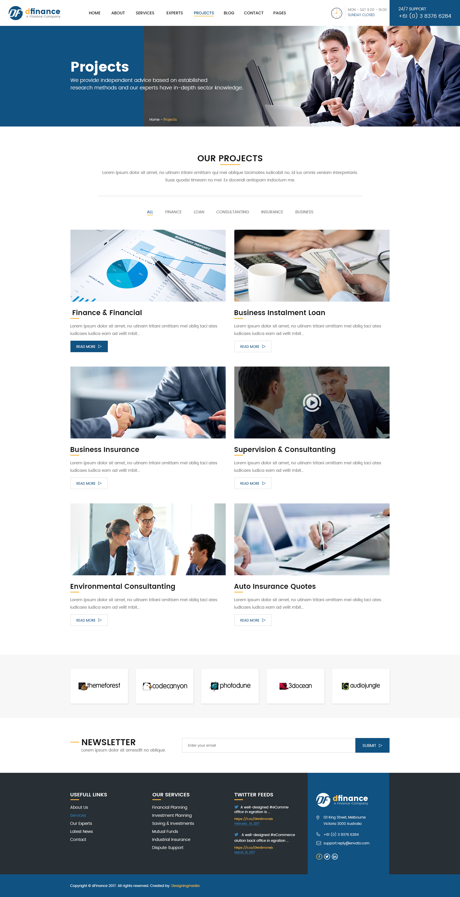 dFinance- Multipurpose PSD Template by designingmedia | ThemeForest