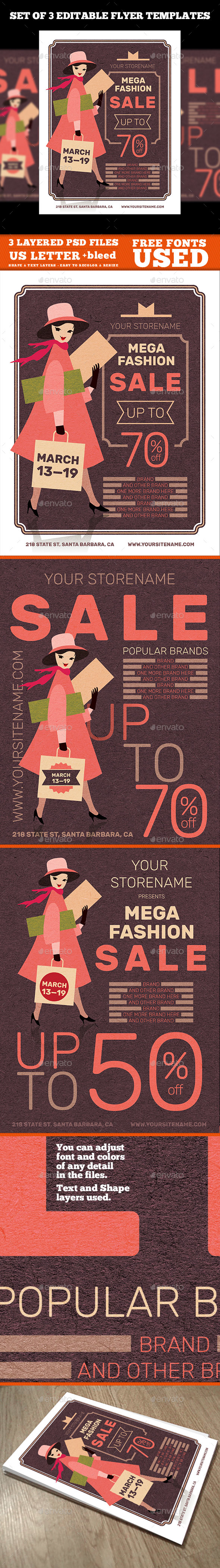 Fashion Sale Flyer templates - Flyers Print Templates