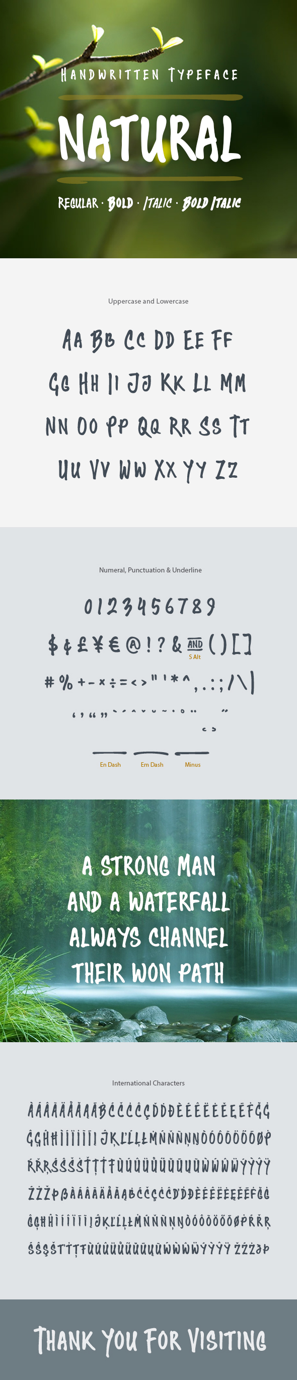 Natural Handwritten Font - Hand-writing Script