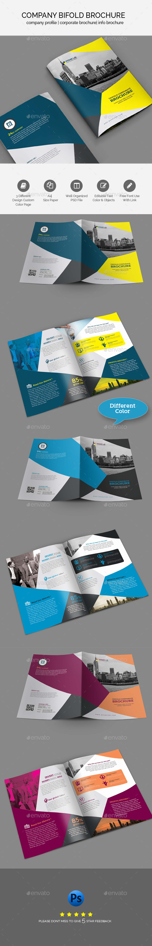 Bifold Business Brochure Template - Brochures Print Templates