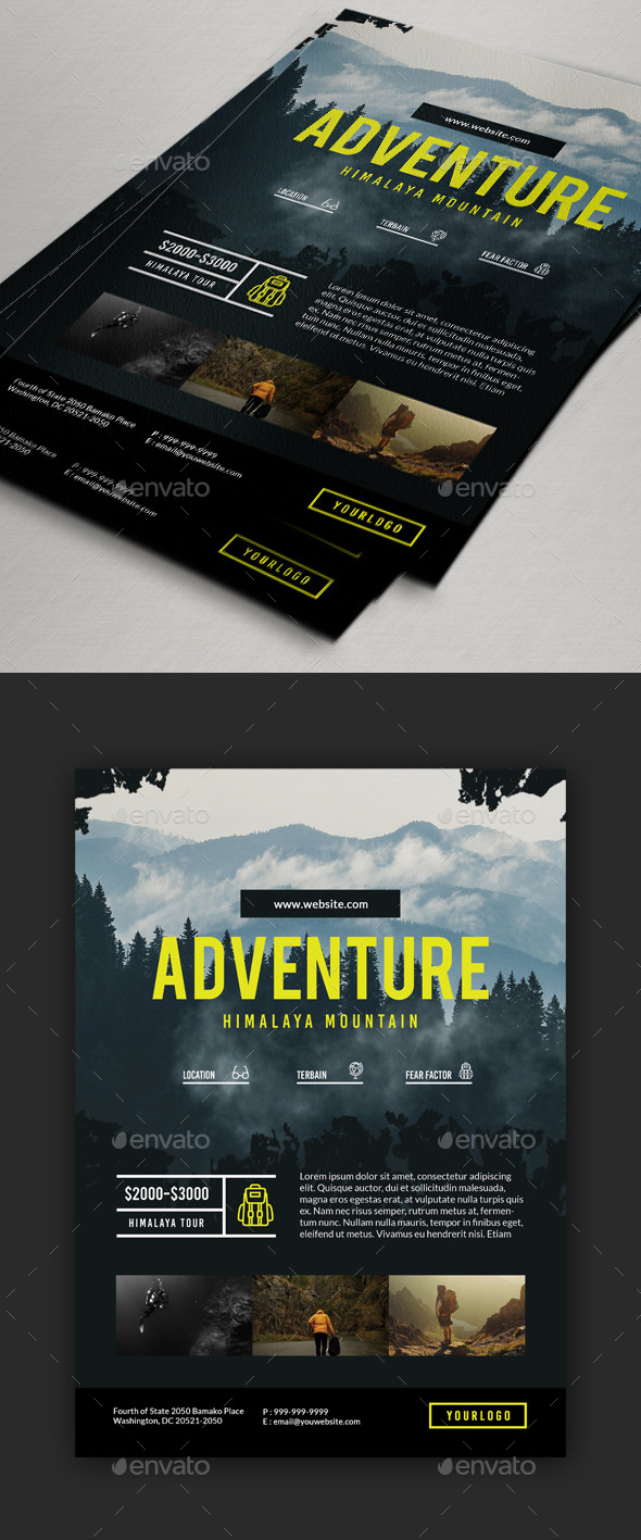 Travel / Adventure Package Flyer - Holidays Events
