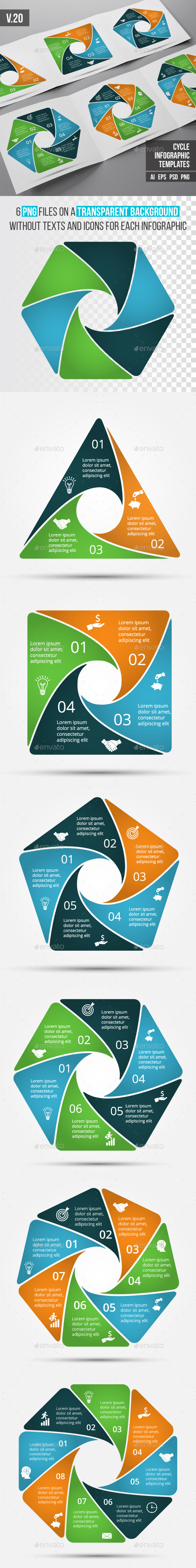 Infographics template set v.20 - Infographics