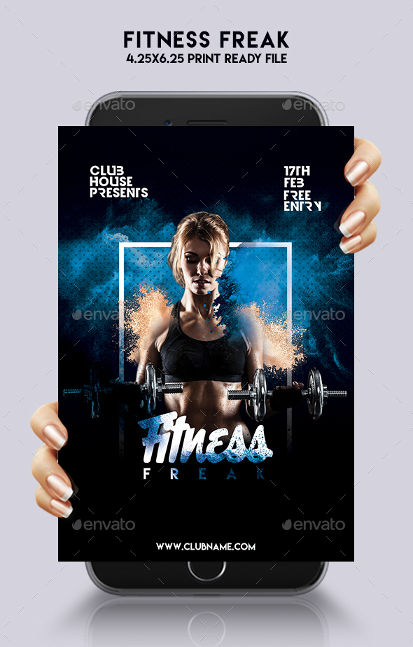 Fitness Freak Party Flyer - Clubs & Parties Events