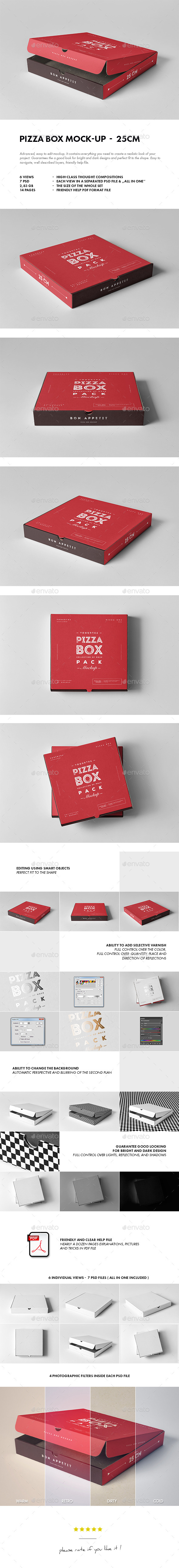 25 Pizza Box Mock-up