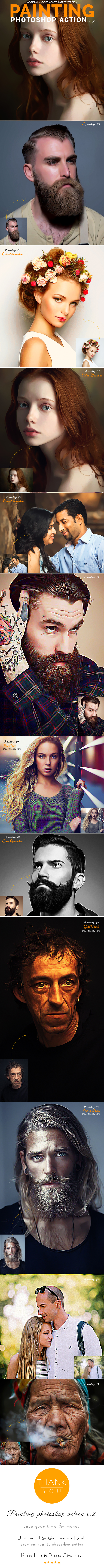 Painting Photoshop Action v.2 - Photo Effects Actions