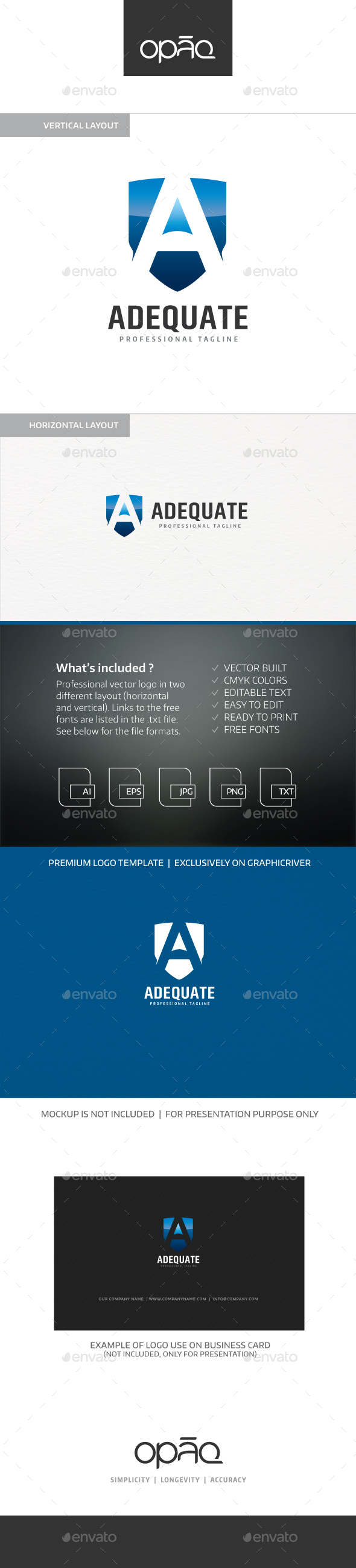 Adequate A Letter Logo - Letters Logo Templates