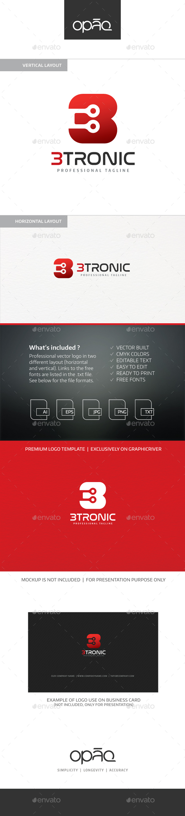 Number 3 Electronic Logo - Numbers Logo Templates