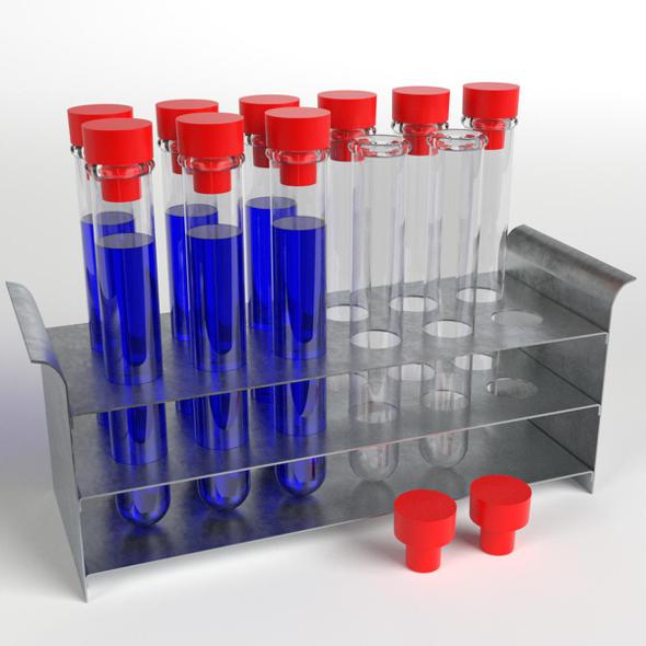 Test Tubes Rack 2 - 3DOcean Item for Sale