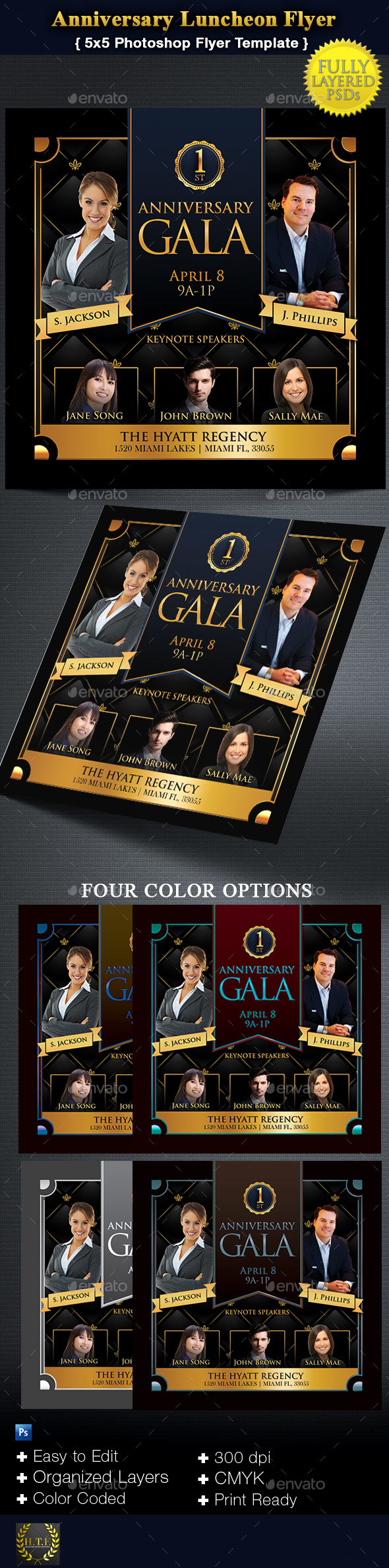 1st Anniversary Gala - Events Flyers