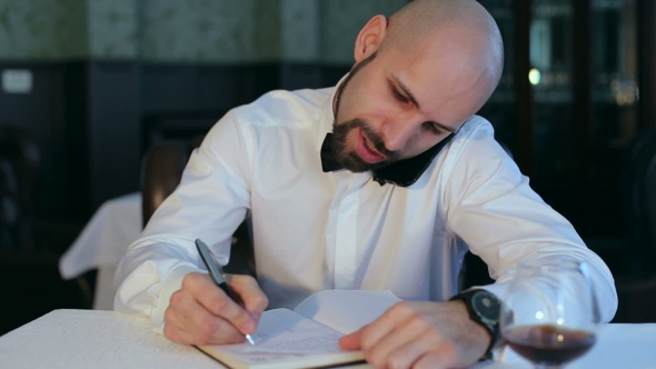 Serious Bearded Businessman Makes an Entry alt