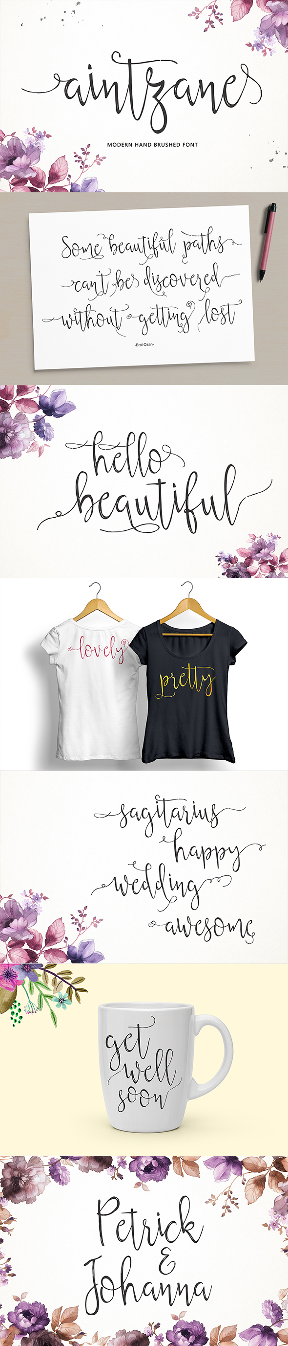 Aintzane Script - Script Fonts