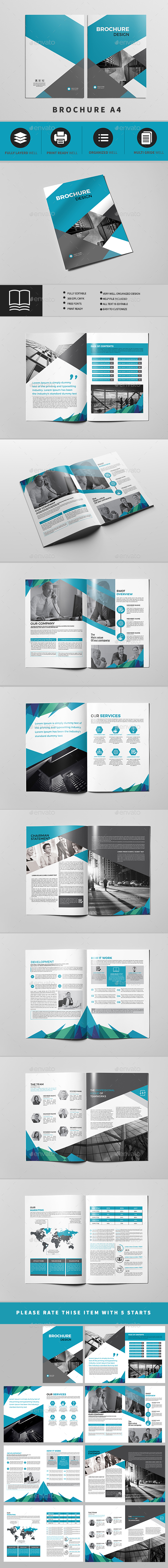 Company Profile A4 16 Pages - Brochures Print Templates